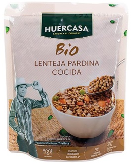 Lentejas Pardina Cocida Bio 475Gr (Huercasa)