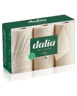 Pack 6 Rollos Papel Higienico Doble Capa Bio Sin Blanquear (Dalia)