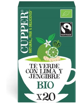 Te Verde Lima Jengibre Bio 20 Filtros 35G Cupper