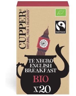 Te Negro English Breakfast Bio 20 Filtros 44G Cupper