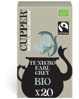 Te Negro Earl Grey Bio 20 Filtros 40G Cupper