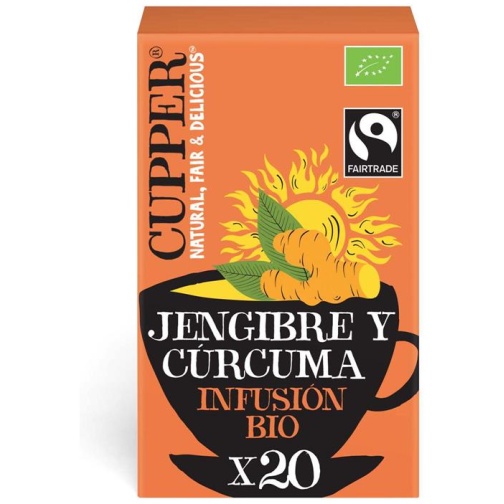 CUPPER-INFUSION JENGIBRE CURCUMA BIO 20 FILTROS 36G CUPPER