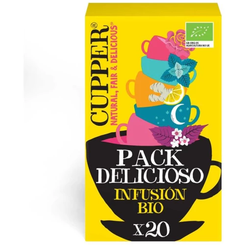 CUPPER-PACK INFUSIONES VARIADAS DELICIOSO BIO 20 FILTROS 40 G CUPPER