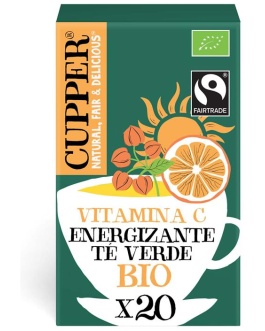 Te Verde Energizante Bio 20 Filtros 40 G Cupper