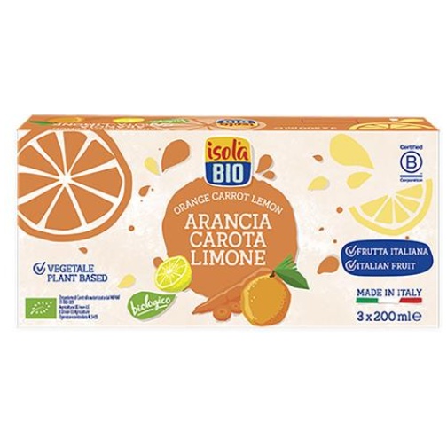 ISOLA BIO-ZUMO NARANJA ZANAHORIA Y LIMON BIO 3x200ml (ISOLA)