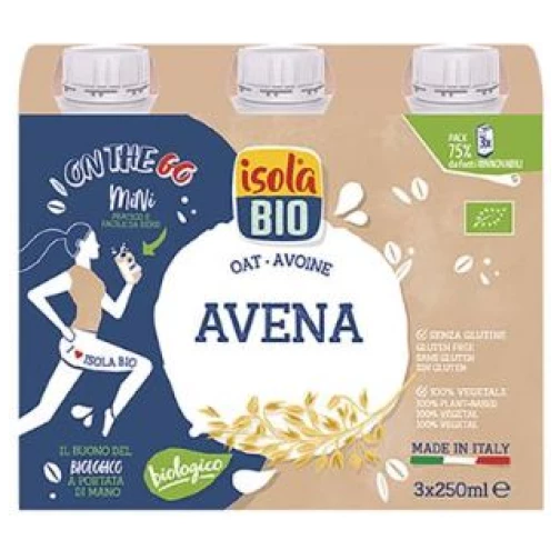 ISOLA BIO-PACK BEBIDA DE AVENA BIO 3X250ML ON THE GO (ISOLA)