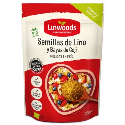 LINWOODS-SEMILLAS LINO MOLIDO Y BAYAS GOJI BIO 200GR (LINWOODS)