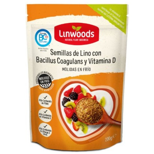 LINWOODS-SEMILLAS LINO MOLIDAS Y PROBITICO Y VITAMINA D 200GR (LINWOODS)