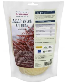 Algas Agar-Agar Bio Tiras 50Gr (Algamar)