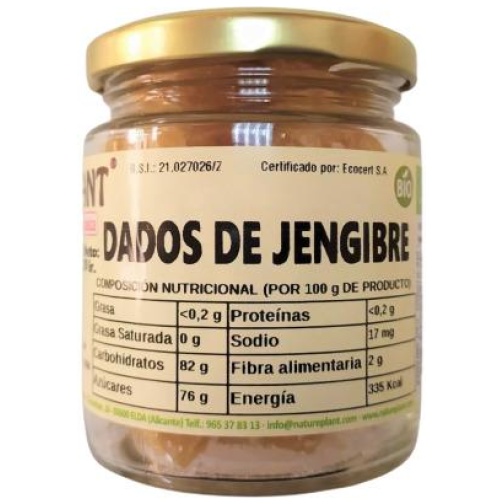 EKOPLANT-DADOS JENGIBRE CONFITADO BIO 120GR (EKOPLANT)