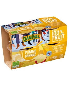 Postre Manzana – Platano Bio 4X100Gr (Danival)