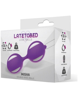 LATETOBED Misha Bola de Kegel Doble Silicona Púrpura