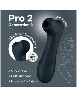 SATISFYER Pro 2 Gen 3 Liquid Air Technology Succión y Vibración App Connect Negro