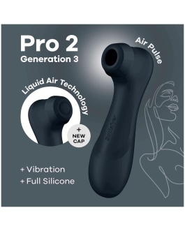 SATISFYER Pro 2 Gener 3 Liquid Air Technology Succión y Vibración Negro