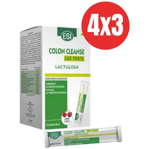 Pack 4x3 Trepatdiet-Esi - Colon Cleanse Lactulosa Pocket Drink 12Sbrs