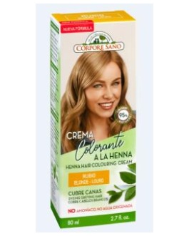 CREMA COLORANTE HENNA rubio 80ml. – Corpore Sano