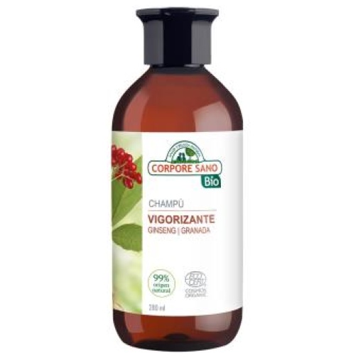 Corpore Sano- CHAMPU revitalizante ginseng y granada BIO 300ml.