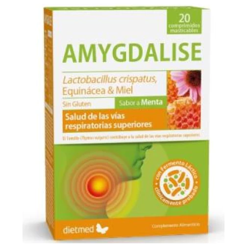 Dietmed- AMYGDALISE sabor menta 20comp mastic.