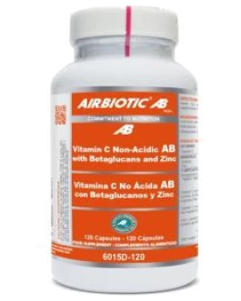 VITAMINA C no acida con Betaglucanos y Zinc 120cap – Airbiotic