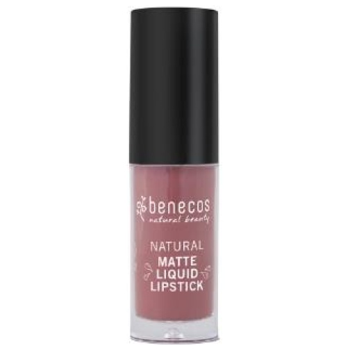 Benecos- BARRA DE LABIOS mate liquida rosewood romance 5ml.