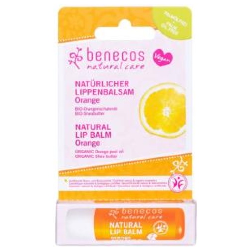 Benecos- BALSAMO LABIAL VEGANO naranja 4