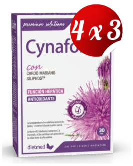 Pack 4×3 uds Cynafort 60 Comprimidos De Dietmed