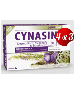 Pack 4×3 uds Cynasine Depur Plus 30 X 15 Ml Ampollas De Dietmed