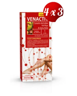 Pack 4×3 uds Venactiv Solución Oral 250 Ml De Dietmed